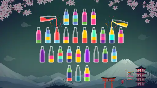 ウォーターソートパズル screenshot