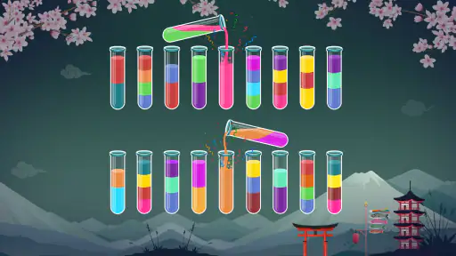 ウォーターソートパズル screenshot