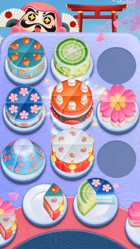 ケーキソート - カラーソートとマージパズルゲーム screenshot