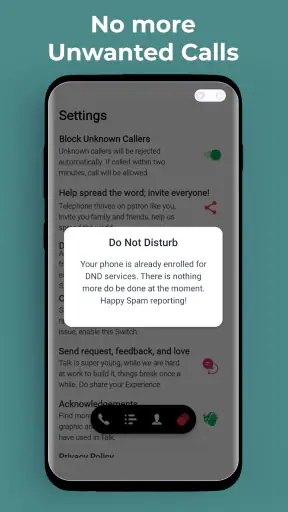 トーク：ダイヤラ、電話をかける、スパムと戦う、リマインダー screenshot