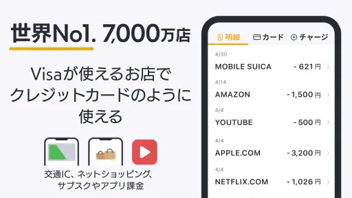 バンドルカード:誰でも発行できるVisaプリカ screenshot