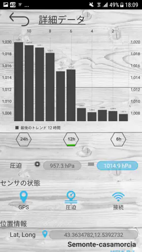 プロフェッショナルな気圧計 screenshot