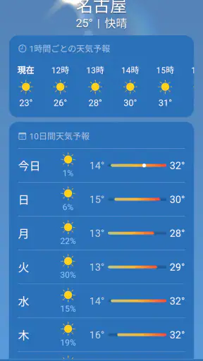 天気 screenshot