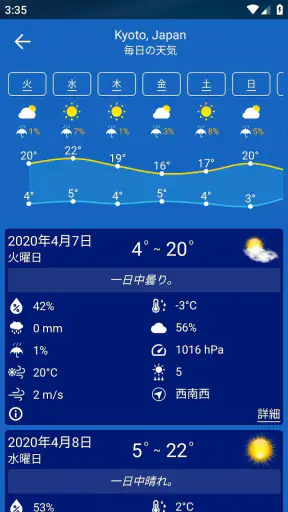 天気予報 screenshot