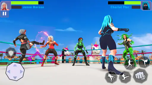 悪い女の子レスリングゲーム screenshot