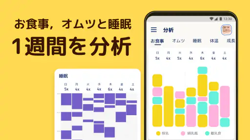 育児記録：授乳ノート -離乳食 -赤ちゃんの子育て日記アプリ screenshot