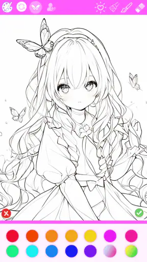 色塗り絵：イラストお絵描きぬりえパズルASMRゲーム screenshot