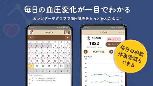血圧ノート 高血圧治療に役立てましょう screenshot