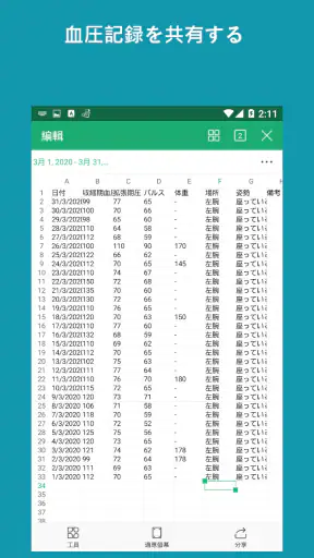 血圧記録 screenshot