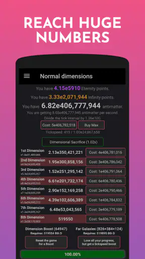 Antimatter Dimensions screenshot