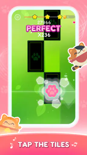 Cat Cute Tiles: 리듬 게임 screenshot