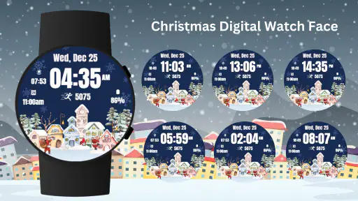 Christmas Digital Watch Face screenshot