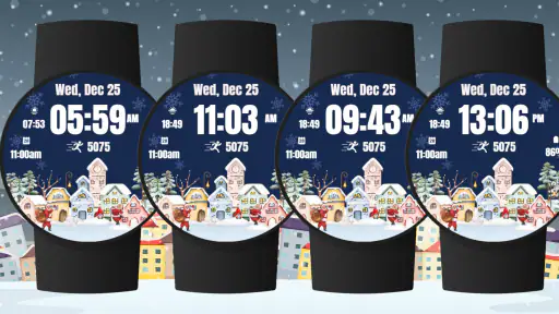 Christmas Digital Watch Face screenshot