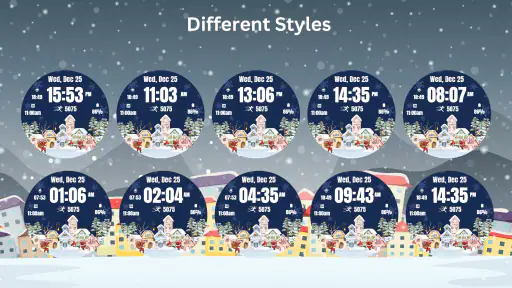 Christmas Digital Watch Face screenshot