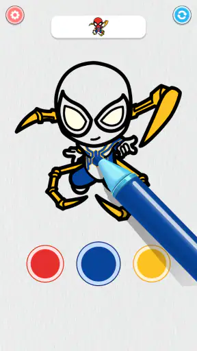 Coloring Paint: ASMR Superhero screenshot