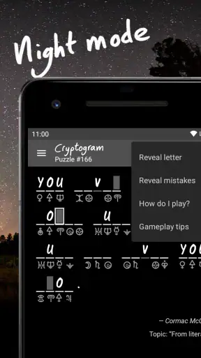 Cryptogram - puzzle quotes screenshot