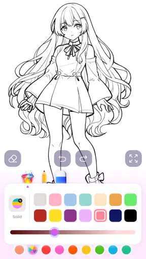 Cute Anime Coloring Game screenshot