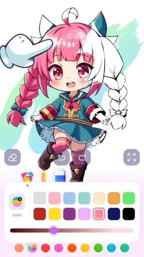 Cute Anime Coloring Game screenshot