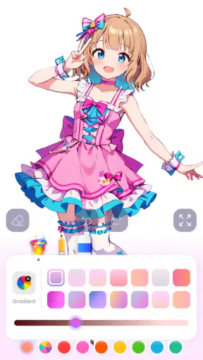 Cute Anime Coloring Game screenshot