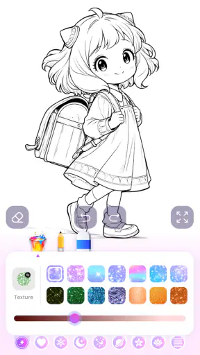 Cute Anime Coloring Game screenshot
