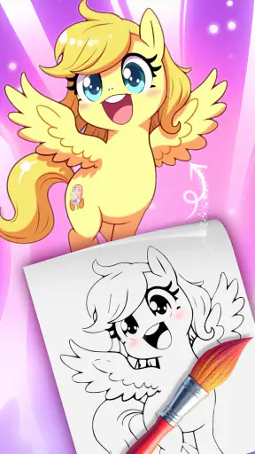 Cute Anime Coloring Game screenshot