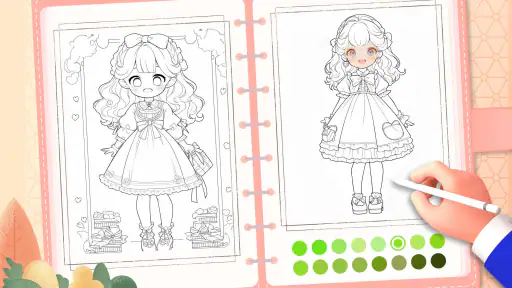 Doll Color: 공주들의 색칠하기게임 screenshot