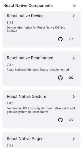 Expo & React Native components screenshot