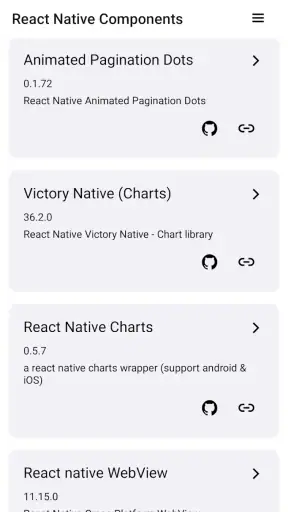Expo & React Native components screenshot