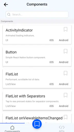 Expo & React Native components screenshot
