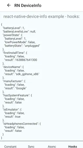 Expo & React Native components screenshot