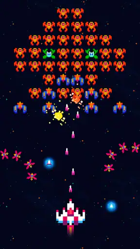 Galaxiga - 갤럭시 비행기 아케이드 게임 screenshot