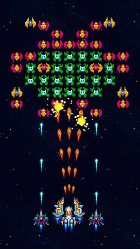 Galaxiga - 갤럭시 비행기 아케이드 게임 screenshot