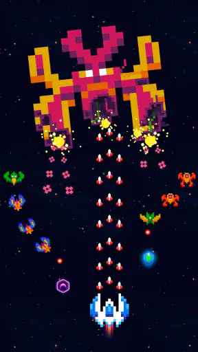 Galaxiga - 갤럭시 비행기 아케이드 게임 screenshot