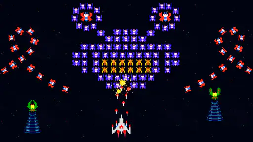 Galaxiga - 갤럭시 비행기 아케이드 게임 screenshot
