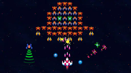 Galaxiga - 갤럭시 비행기 아케이드 게임 screenshot