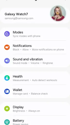 Galaxy Wearable screenshot