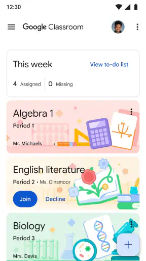 Google 클래스룸 screenshot