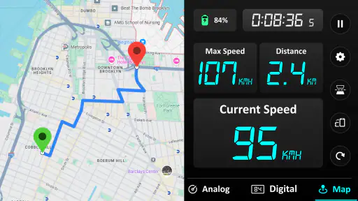 GPS 속도계 : 주행 거리계 과 속도 트래커 앱 screenshot