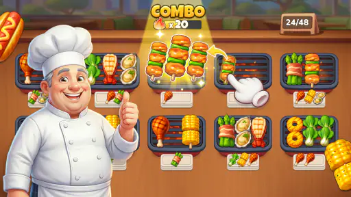 Grill Master: 음식 정렬 퍼즐 screenshot