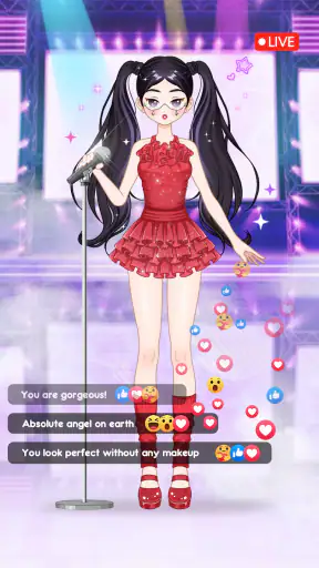 Idol Livestream: Doll Dress Up screenshot