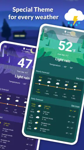 Live weather: Forecast, widget screenshot