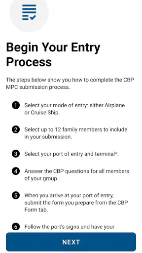 Mobile Passport Control screenshot