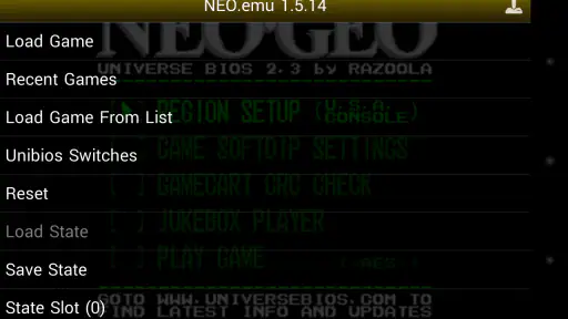 NEO.emu (Arcade Emulator) screenshot