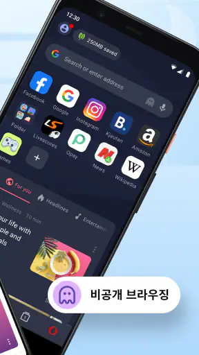 Opera Mini 웹 브라우저 screenshot