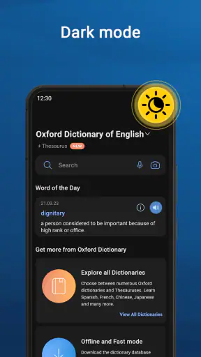 Oxford Dictionary & Thesaurus screenshot