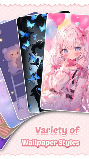 Pink Cute Hippo 키보드 백그라운드 screenshot