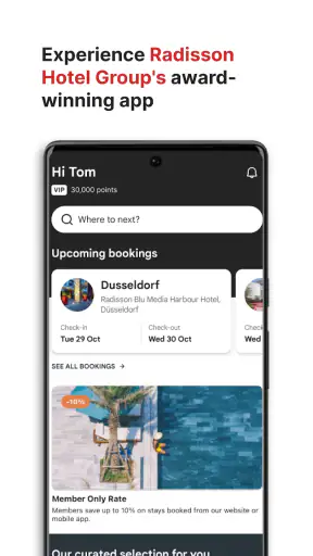 Radisson Hotels Stays screenshot