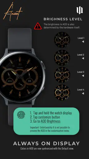 S4U Ancient Gold Watch Face screenshot