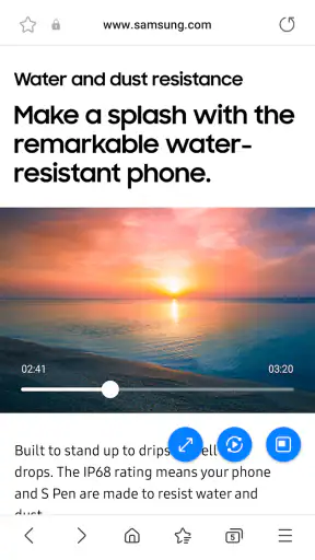 Samsung Internet 브라우저 screenshot