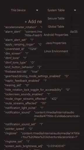 SetEdit SettingsDatabaseEditor screenshot